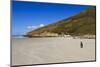 Two King Penguins (Aptenodytes Patagonicus) Look Out to Sea on White Sand Beach-Eleanor-Mounted Photographic Print