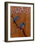 Two Kingfishers & Apple Blossom, 2021 (oil on canvas)-Lee Campbell-Framed Giclee Print