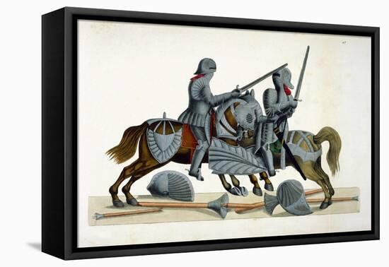 Two Knights at a Tournament, a History of the Development and Customs of Chivalry, c.1842-Friedrich Martin Von Reibisch-Framed Stretched Canvas
