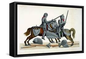 Two Knights at a Tournament, a History of the Development and Customs of Chivalry, c.1842-Friedrich Martin Von Reibisch-Framed Stretched Canvas