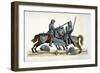 Two Knights at a Tournament, a History of the Development and Customs of Chivalry, c.1842-Friedrich Martin Von Reibisch-Framed Giclee Print