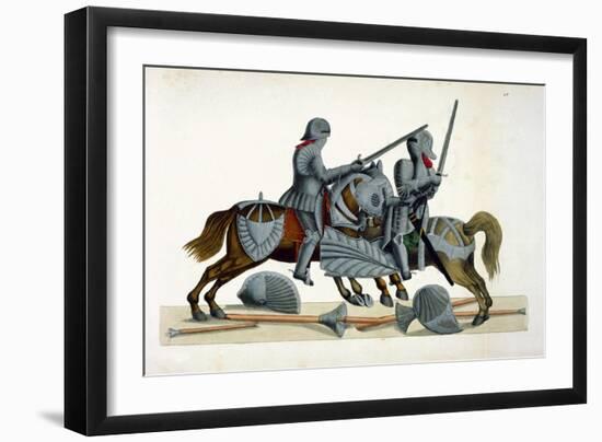Two Knights at a Tournament, a History of the Development and Customs of Chivalry, c.1842-Friedrich Martin Von Reibisch-Framed Giclee Print