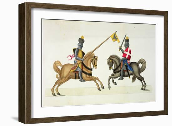 Two Knights at a Tournament, a History of the Development and Customs of Chivalry, c.1842-Friedrich Martin Von Reibisch-Framed Giclee Print