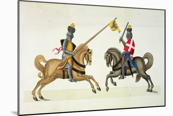 Two Knights at a Tournament, a History of the Development and Customs of Chivalry, c.1842-Friedrich Martin Von Reibisch-Mounted Giclee Print