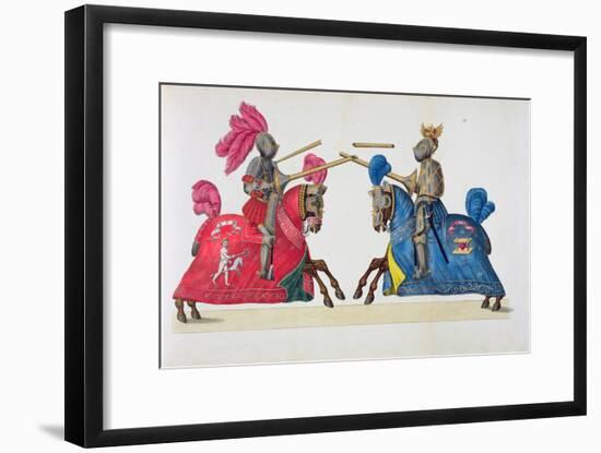 Two Knights at a Tournament, Plate-Friedrich Martin Von Reibisch-Framed Giclee Print