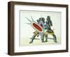 Two Knights Fighting, c.1842-Friedrich Martin Von Reibisch-Framed Giclee Print