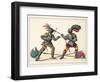 Two Knights Fighting, Plate from 'A History of the Development and Customs of Chivalry', by Dr. Fra-Friedrich Martin Von Reibisch-Framed Giclee Print
