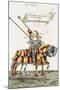 Two Knights in Jousting Armour (Gestech) and Armed with Lances, Illustration from a Facsimile…-Hans Burgkmair-Mounted Giclee Print