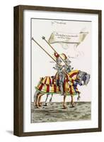 Two Knights in Jousting Armour (Gestech) and Armed with Lances, Illustration from a Facsimile…-Hans Burgkmair-Framed Giclee Print