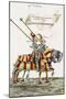 Two Knights in Jousting Armour (Gestech) and Armed with Lances, Illustration from a Facsimile…-Hans Burgkmair-Mounted Giclee Print