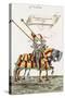 Two Knights in Jousting Armour (Gestech) and Armed with Lances, Illustration from a Facsimile…-Hans Burgkmair-Stretched Canvas