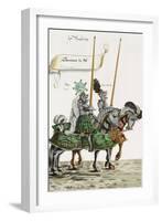 Two Knights in Jousting Armour (Gestech) and Armed with Lances, Illustration from a Facsimile…-Hans Burgkmair-Framed Giclee Print