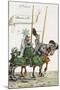 Two Knights in Jousting Armour (Gestech) and Armed with Lances, Illustration from a Facsimile…-Hans Burgkmair-Mounted Giclee Print