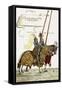 Two Knights in Jousting Armour (Gestech) and Armed with Lances, Illustration from a Facsimile…-Hans Burgkmair-Framed Stretched Canvas