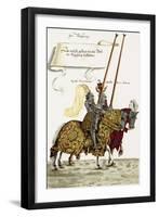 Two Knights in Jousting Armour (Gestech) and Armed with Lances, Illustration from a Facsimile…-Hans Burgkmair-Framed Giclee Print