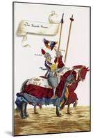 Two Knights in Jousting Armour (Gestech) and Armed with Lances, Illustration from a Facsimile…-Hans Burgkmair-Mounted Giclee Print