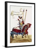 Two Knights in Jousting Armour (Gestech) and Armed with Lances, Illustration from a Facsimile…-Hans Burgkmair-Framed Giclee Print