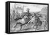 Two Knights Jousting at a Tournament in Germany-null-Framed Stretched Canvas
