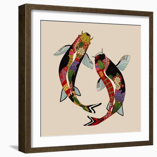 Two Koi-Sharon Turner-Framed Art Print