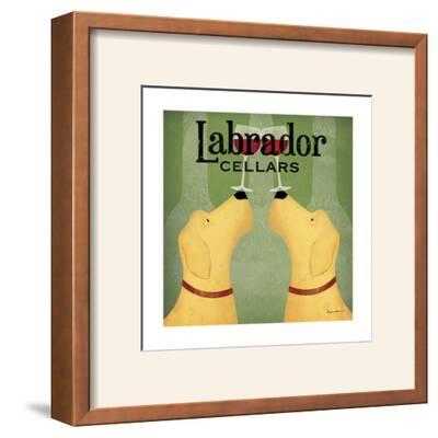 'Two Labrador Wine Dogs Square' Framed Photographic Print Ryan Fowler