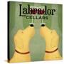 Two Labrador Wine Dogs Square-Ryan Fowler-Stretched Canvas