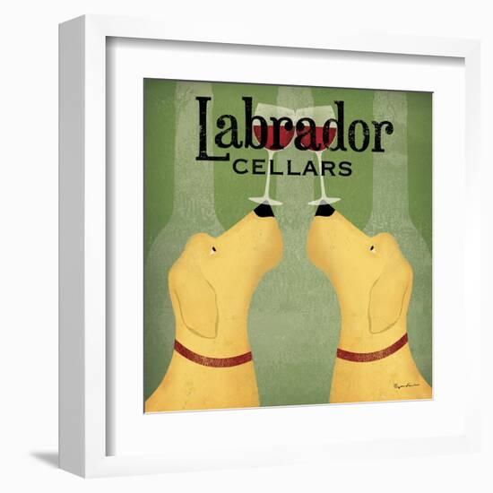 Two Labrador Wine Dogs Square-Ryan Fowler-Framed Art Print