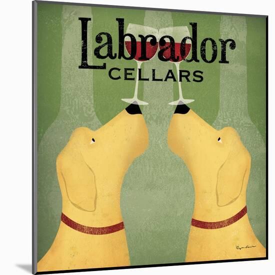 Two Labrador Wine Dogs Square-Ryan Fowler-Mounted Art Print