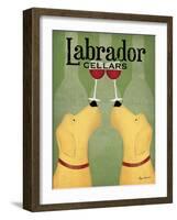 Two Labrador Wine Dogs-Ryan Fowler-Framed Art Print