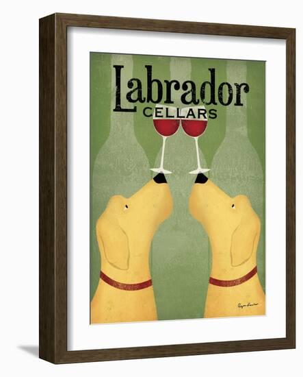 Two Labrador Wine Dogs-Ryan Fowler-Framed Art Print