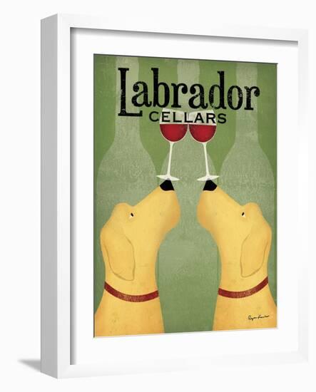 Two Labrador Wine Dogs-Ryan Fowler-Framed Art Print