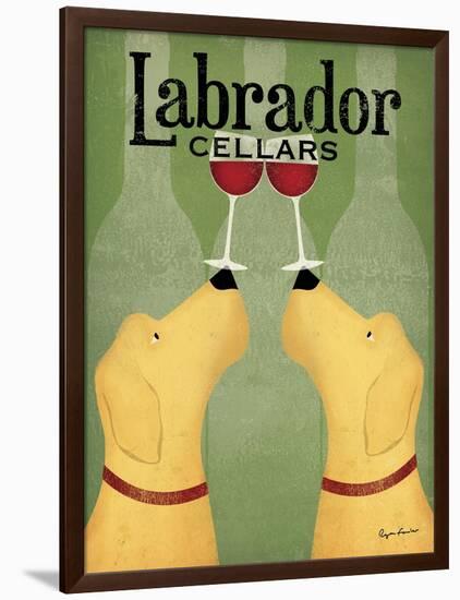 Two Labrador Wine Dogs-Ryan Fowler-Framed Art Print