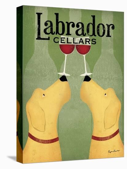 Two Labrador Wine Dogs-Ryan Fowler-Stretched Canvas