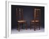 Two Ladder Back Chairs, for Miss Cranston's Tea Rooms, Glasgow, C.1903-Charles Rennie Mackintosh-Framed Giclee Print