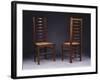 Two Ladder Back Chairs, for Miss Cranston's Tea Rooms, Glasgow, C.1903-Charles Rennie Mackintosh-Framed Giclee Print