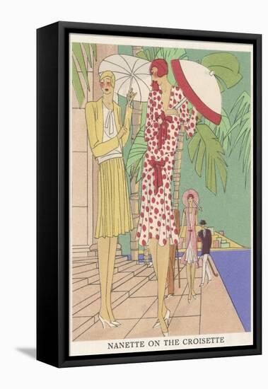 Two Ladies at Cannes-Zeilinger-Framed Stretched Canvas