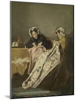 Two Ladies at their Sewing-Alexander Hugo Bakker Korff-Mounted Art Print