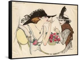 Two Ladies Drinking 1930S-J. Gose-Framed Stretched Canvas