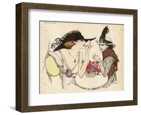 Two Ladies Drinking 1930S-J. Gose-Framed Art Print