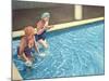 Two Ladies Getting into a Swimming Pool, 2000-Peter Breeden-Mounted Giclee Print