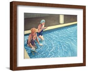 Two Ladies Getting into a Swimming Pool, 2000-Peter Breeden-Framed Giclee Print