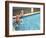 Two Ladies Getting into a Swimming Pool, 2000-Peter Breeden-Framed Giclee Print