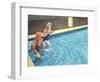 Two Ladies Getting into a Swimming Pool, 2000-Peter Breeden-Framed Giclee Print