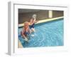 Two Ladies Getting into a Swimming Pool, 2000-Peter Breeden-Framed Giclee Print