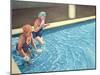 Two Ladies Getting into a Swimming Pool, 2000-Peter Breeden-Mounted Giclee Print