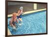 Two Ladies Getting into a Swimming Pool, 2000-Peter Breeden-Framed Premium Giclee Print