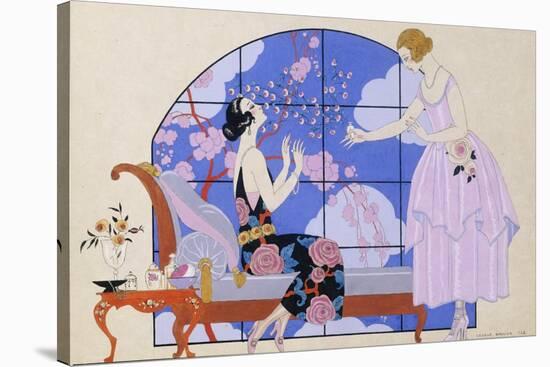 Two Ladies in a Salon, 1924-Georges Barbier-Stretched Canvas