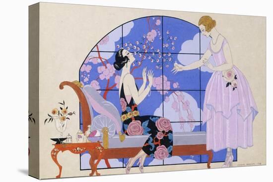 Two Ladies in a Salon, 1924-Georges Barbier-Stretched Canvas