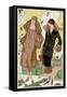 Two Ladies in Autumn Coats by Doeuillet and Jean Patou-null-Framed Stretched Canvas