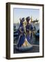 Two Ladies in Blue and Gold Masks, Venice Carnival, Venice, Veneto, Italy-James Emmerson-Framed Photographic Print