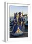 Two Ladies in Blue and Gold Masks, Venice Carnival, Venice, Veneto, Italy-James Emmerson-Framed Photographic Print